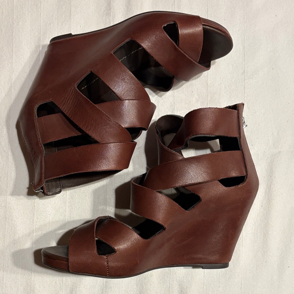 DV by Dolce Vita Chocolate Brown Wedge Sandals
